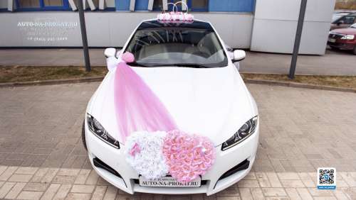 Вариант украшений для свадебного авто №69