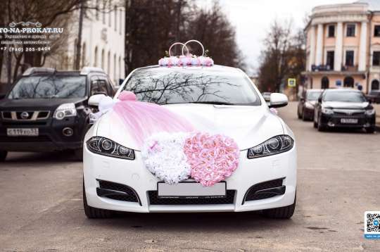 Вариант украшений для свадебного авто №69