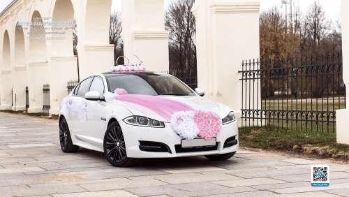 Вариант украшений для свадебного авто №69