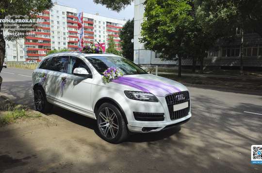 Вариант украшений для свадебного авто №16