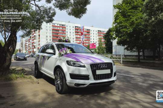 Вариант украшений для свадебного авто №16