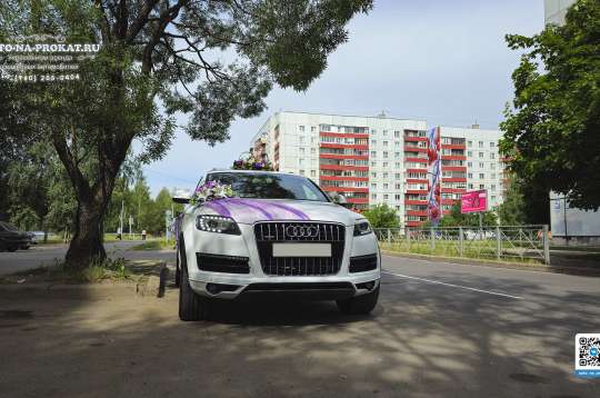 Вариант украшений для свадебного авто №16