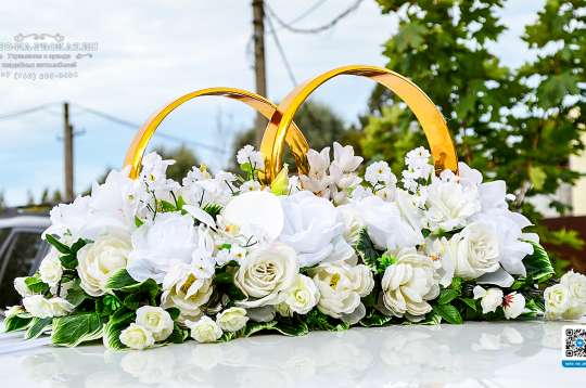 Вариант украшений для свадебного авто №23 Вариант украшений для свадебного авто №23