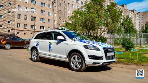 Вариант украшений для свадебного авто №19