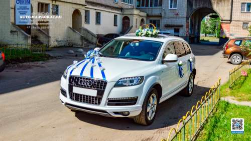 Вариант украшений для свадебного авто №19