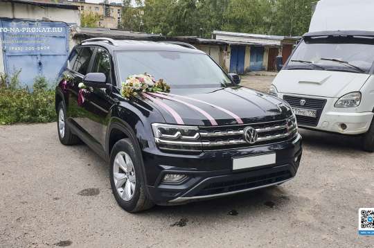 Вариант украшений для свадебного авто №22