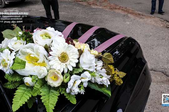 Вариант украшений для свадебного авто №22