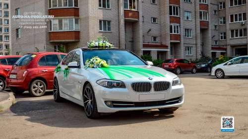 Вариант украшений для свадебного авто №27