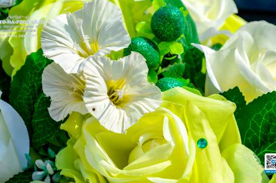 Вариант украшений для свадебного авто №27