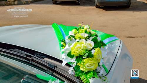 Вариант украшений для свадебного авто №27