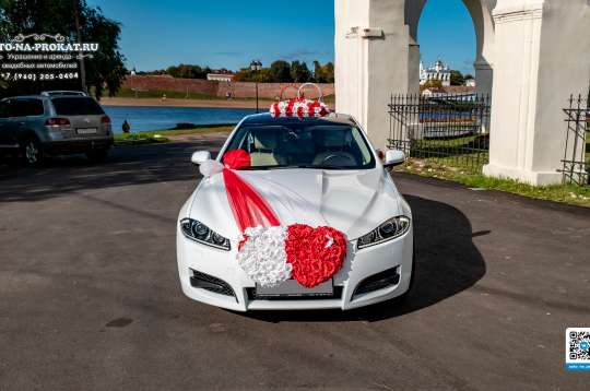 Вариант украшений для свадебного авто №28