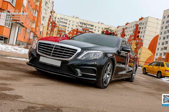 Вариант украшений для свадебного авто №31