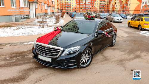 Вариант украшений для свадебного авто №31