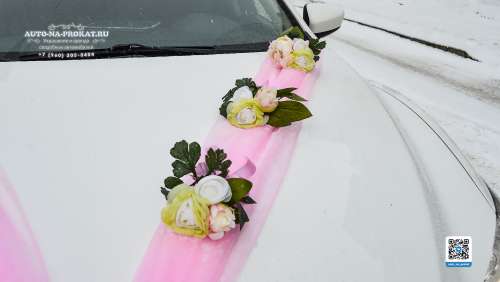 Вариант украшений для свадебного авто №14