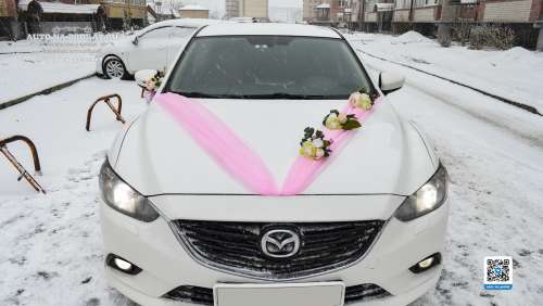Вариант украшений для свадебного авто №14