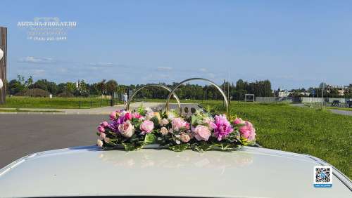 Вариант украшений для свадебного авто №17