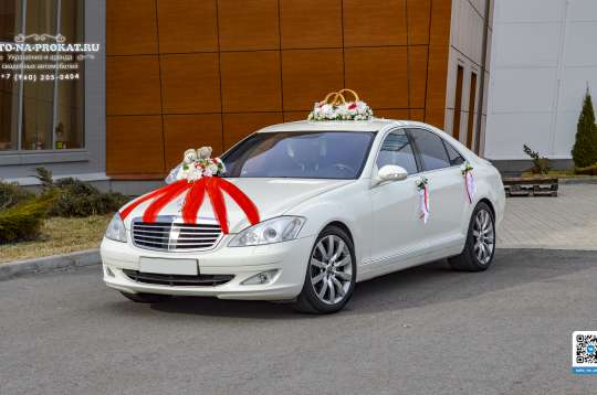 Вариант украшений для свадебного авто №66