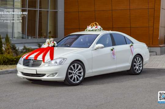 Вариант украшений для свадебного авто №66