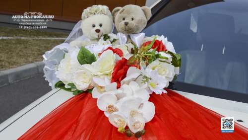 Вариант украшений для свадебного авто №66