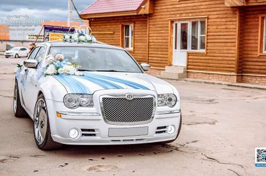 Вариант украшений для свадебного авто №68