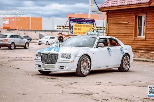 Вариант украшений для свадебного авто №68