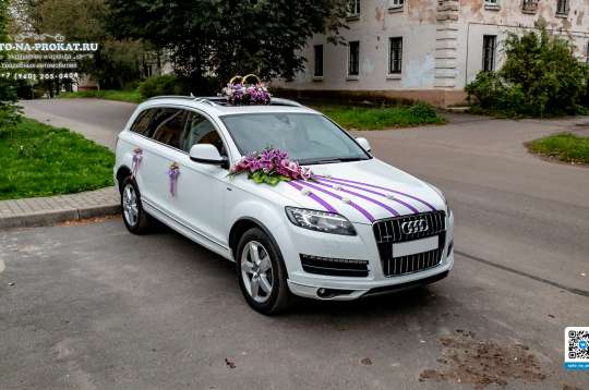 Вариант украшений для свадебного авто №34