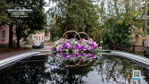 Вариант декора для свадебного авто №34