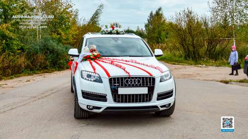 Вариант украшений для свадебного авто №36