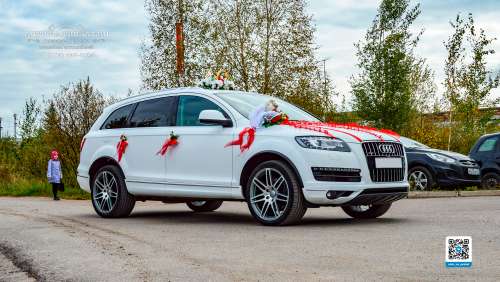 Вариант украшений для свадебного авто №36