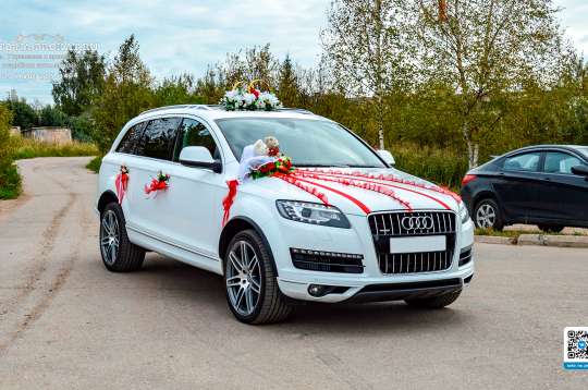 Вариант украшений для свадебного авто №36