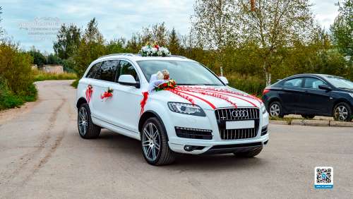 Вариант украшений для свадебного авто №36