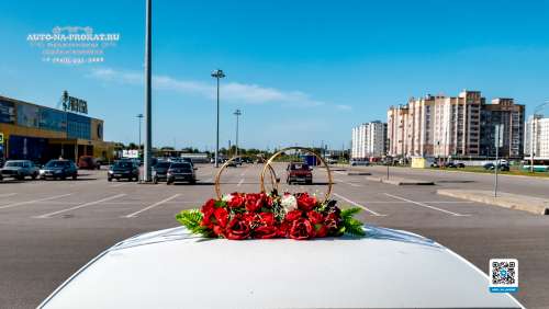 Вариант украшений для свадебного авто №36