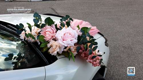 Вариант украшений для свадебного авто №71
