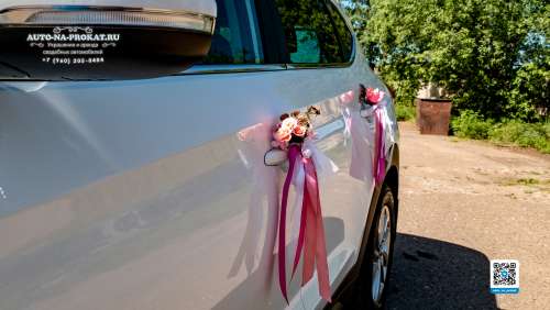 Вариант декора для свадебного авто №37