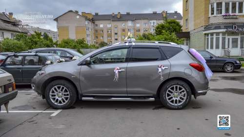 Вариант украшений для свадебного авто №74