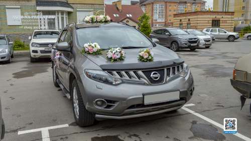 Вариант украшений для свадебного авто №74