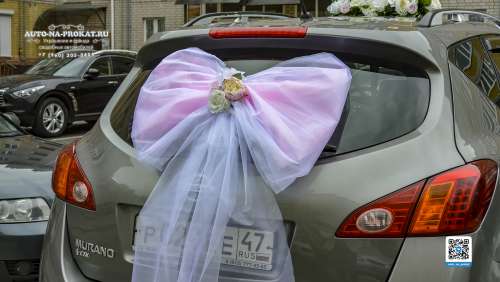 Вариант украшений для свадебного авто №74