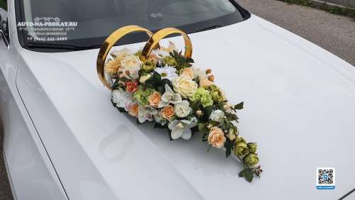 Вариант украшений для свадебного авто №73