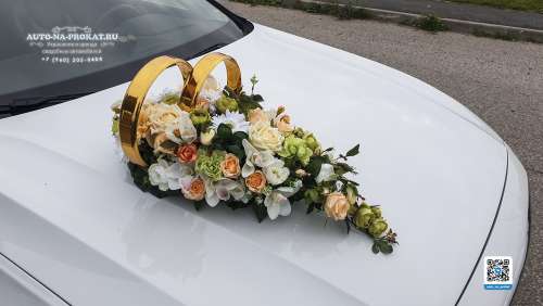 Вариант украшений для свадебного авто №73