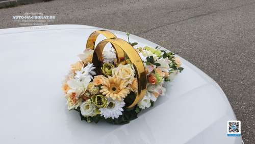 Вариант украшений для свадебного авто №73
