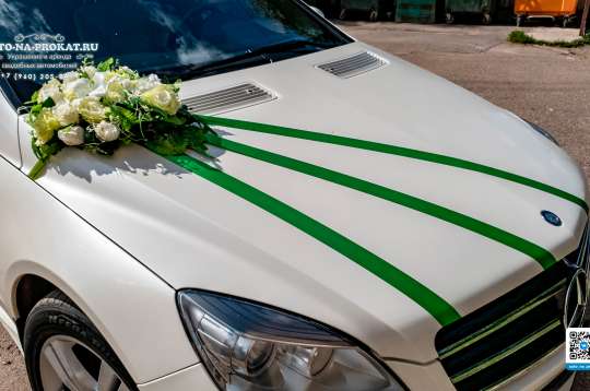 Вариант украшений для свадебного авто №38