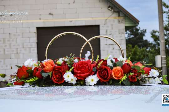 Вариант украшений для свадебного авто №75