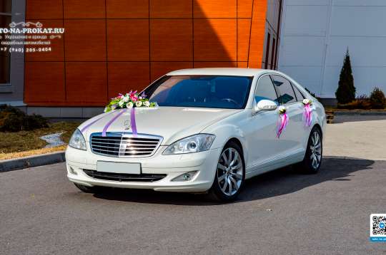 Вариант украшений для свадебного авто №40