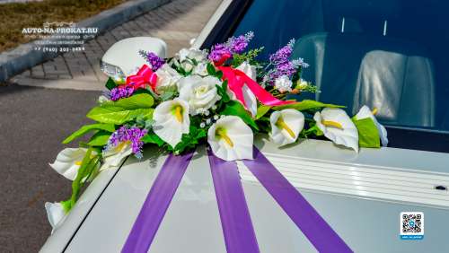 Вариант свадебных украшений для авто №40