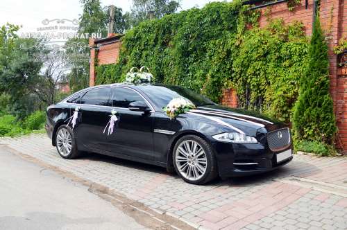 Черный Jaguar XJ Long и вариант украшения №22