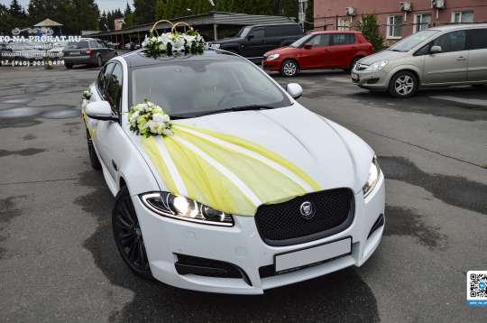 Вариант украшений для свадебного авто №79