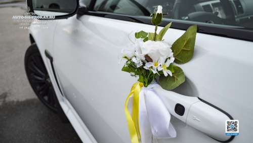 Вариант украшений для свадебного авто №79