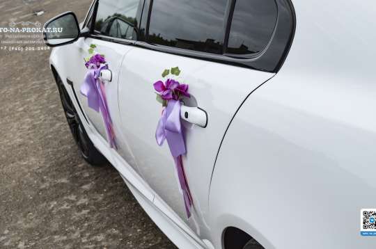 Вариант украшений для свадебного авто №81
