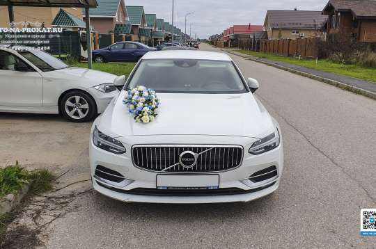 Вариант украшений для свадебного авто №83