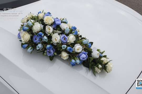 Вариант украшений для свадебного авто №83